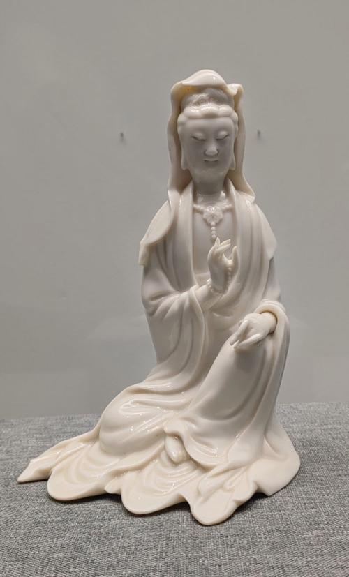 收藏品林禄杨陶瓷作品弥勒佛福建省工艺美术大师福建省陶瓷工艺美术